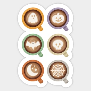 Halloween Coffee Latte Art Sticker